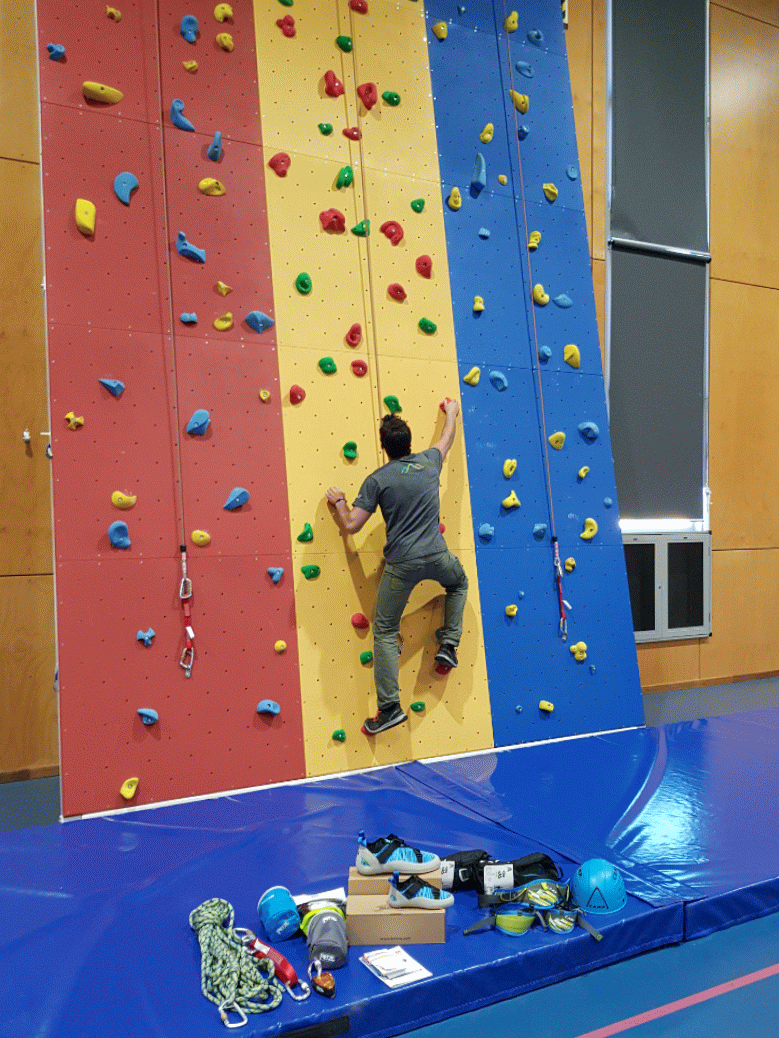 climbing wall route setting